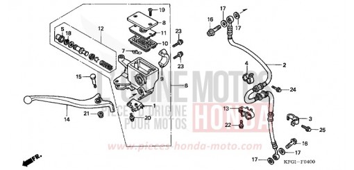 FR. BRAKE MASTER CYLINDER FES250Y de 2000